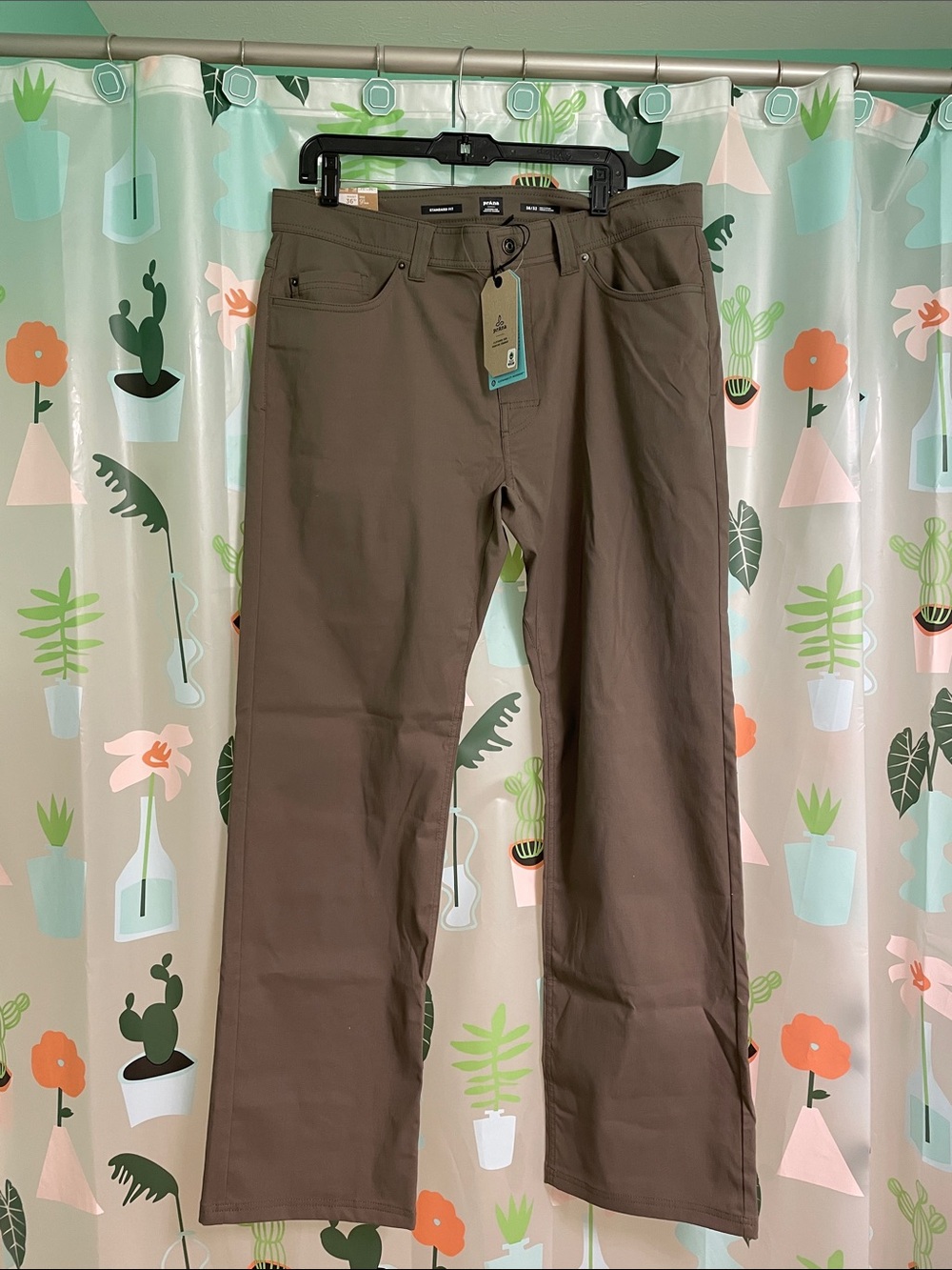 Prana Straight-Leg Pants in SLATE GREEN